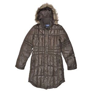 MEXX Women's Brown Hooded Padded Coat, S